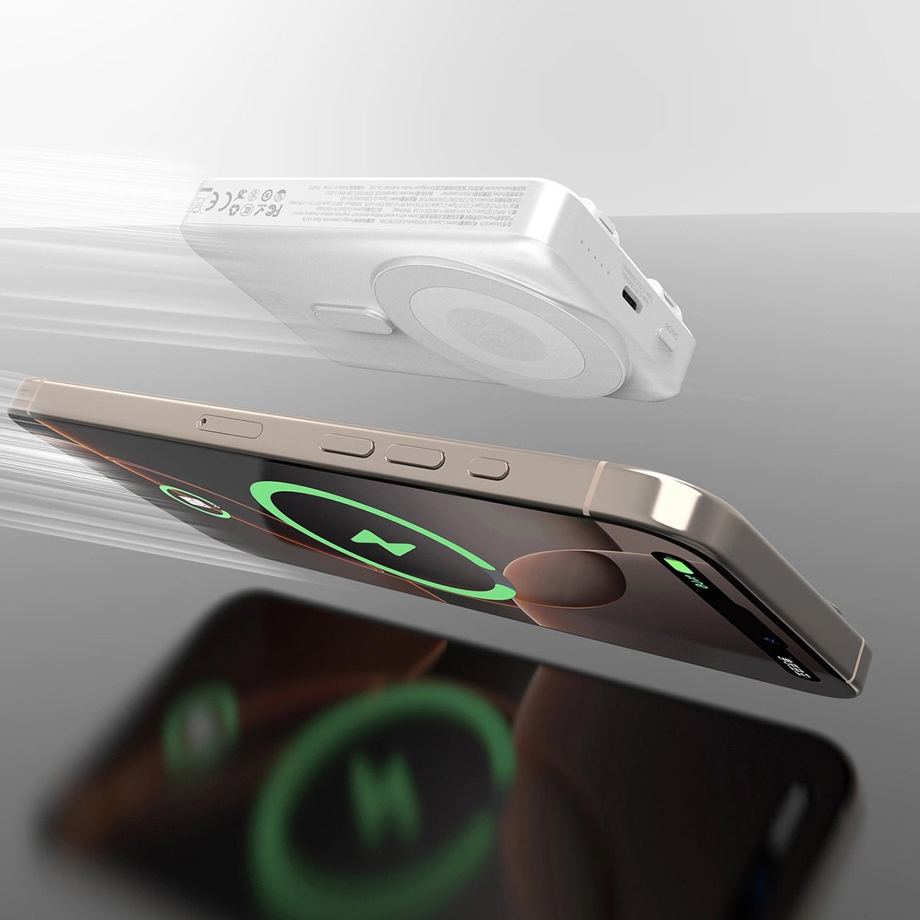 Ekstern trådløs batteri Dudao K29, 10000mAh, 20W, PD + FQI, 1 x Lightning - 1 x QI - 1 x USB-C, Grå