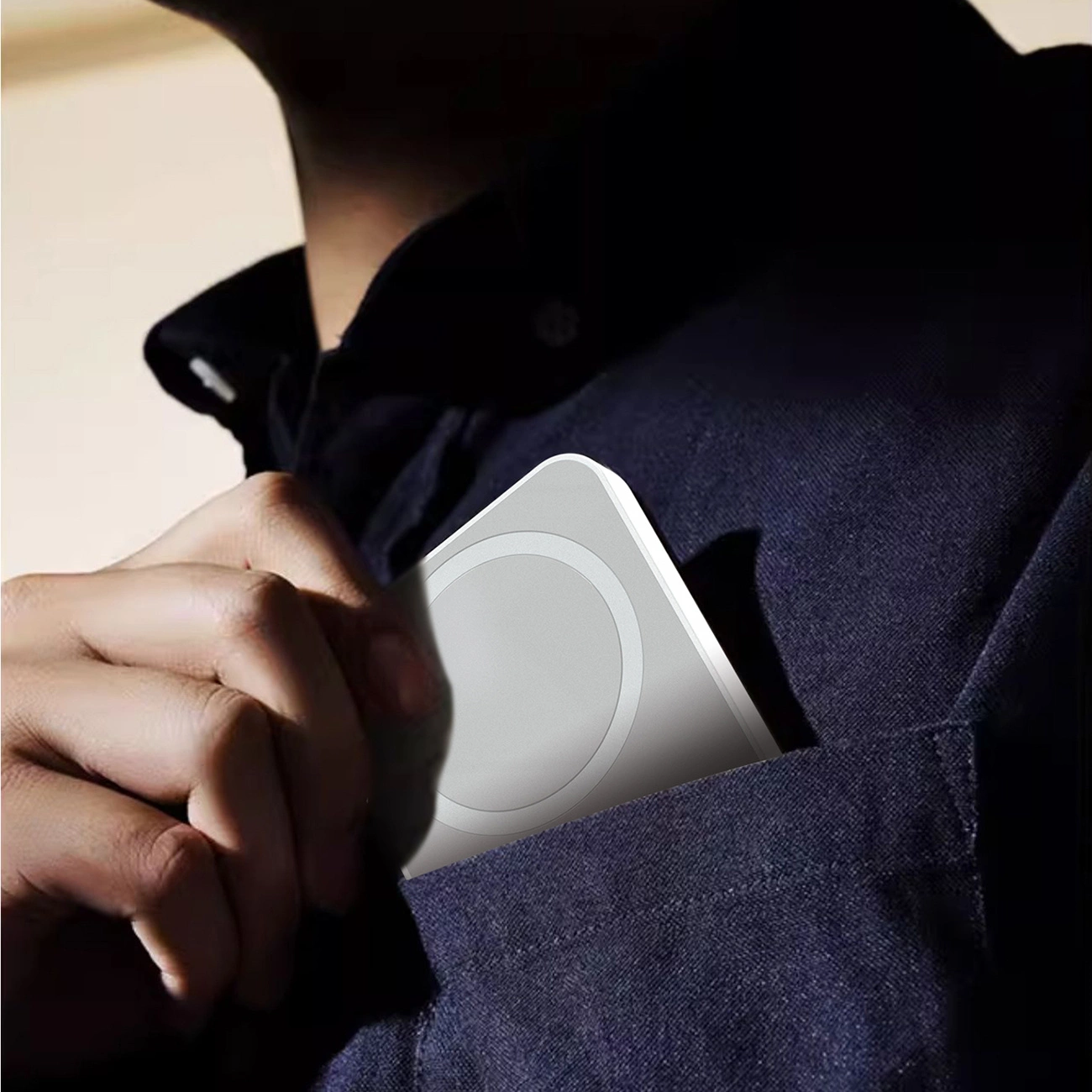 Ekstern trådløs batteri Dudao K26s, 5000mAh, 20W, PD + FQI, 1 x QI - 1 x USB-C, Hvit