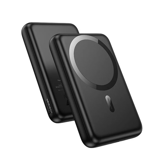 Ekstern trådløs batteri HOCO J141, 10000mAh, 20W, PD + FQI, 1 x QI - 1 x USB-C, Svart