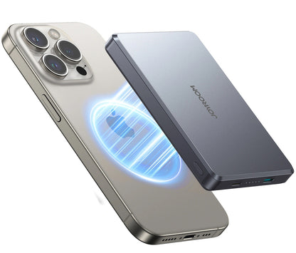 Joyroom JR-PBM08 Pro trådløs ekstern batteri, 10000mAh, 22.5W, PD + FQI, 1 x QI - 2 x USB-C, grå