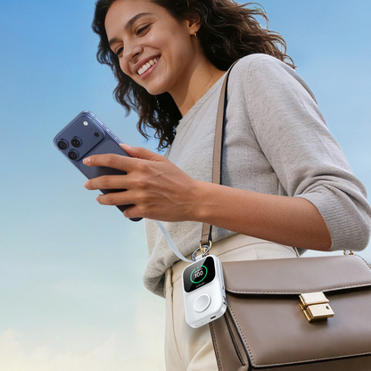 Trådløs Ekstern Batteri Joyroom JR-W19, 5000mAh, 20W, QC + PD, 1 x Lightning - 1 x QI - 2 x USB-C, Hvit