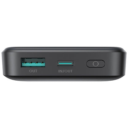 Ekstern trådløs batteri Joyroom JR-W020, 10000mAh, 20W, QC + PD + FQI, 1 x QI - 1 x USB-A - 1 x USB-C, Svart