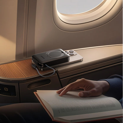 Ekstern trådløs batteri Joyroom JR-PBM02, 10000mAh, 22.5W, PD + FQI, 1 x QI - 2 x USB-C, Svart