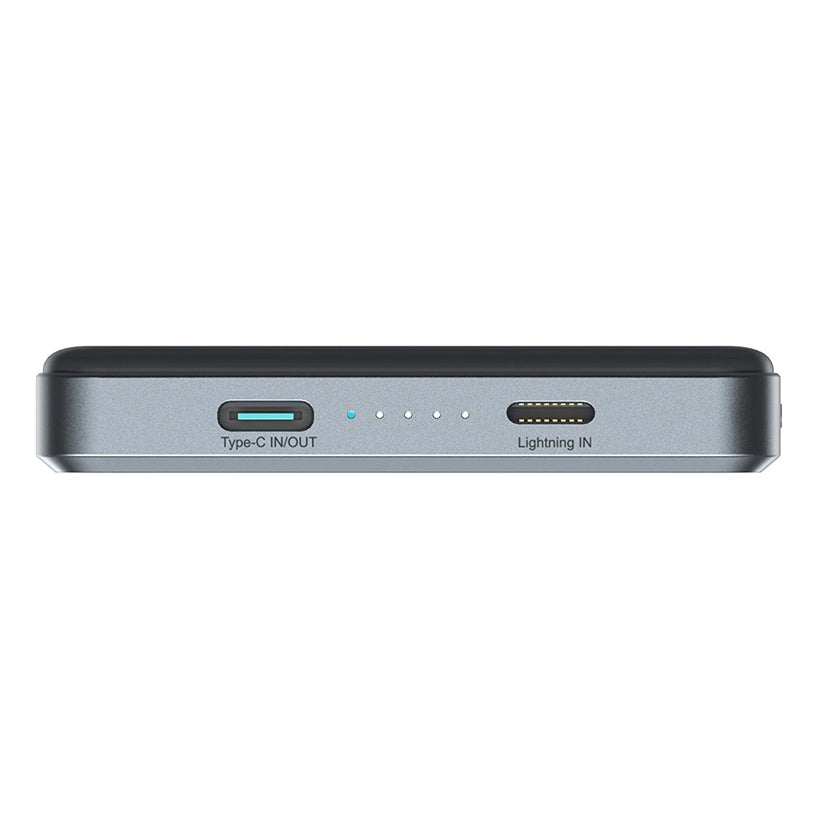 Ekstern trådløs batteri Joyroom JR-PBM08 Pro, 10000mAh, 20W, PD + FQI, 1 x QI - 1 x USB-C, Grå