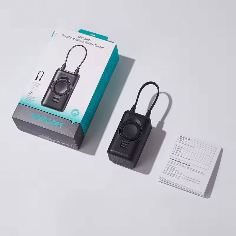 Ekstern trådløs batteri Joyroom JR-W13, 5000mAh, 18W, PD + QI, 1 x Lightning - 1 x QI - 1 x USB-C, Svart