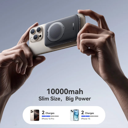 Ekstern trådløs batteri Joyroom JR-PBM12, 10000mAh, 22.5W, QC + PD + FQI, 1 x QI - 1 x USB-A - 1 x USB-C, Svart