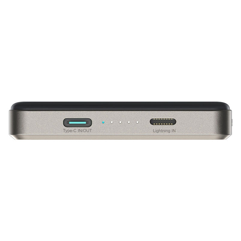 Ekstern trådløs batteri Joyroom JR-PBM08 Pro, 10000mAh, 20W, PD + FQI, 1 x QI - 1 x USB-C, Beige