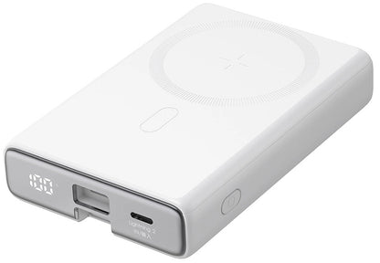 Ekstern trådløs batteri Joyroom JR-PBM01, 10000mAh, 20W, QC + PD + FQI, 1 x Lightning - 1 x QI - 1 x USB-C, Hvit