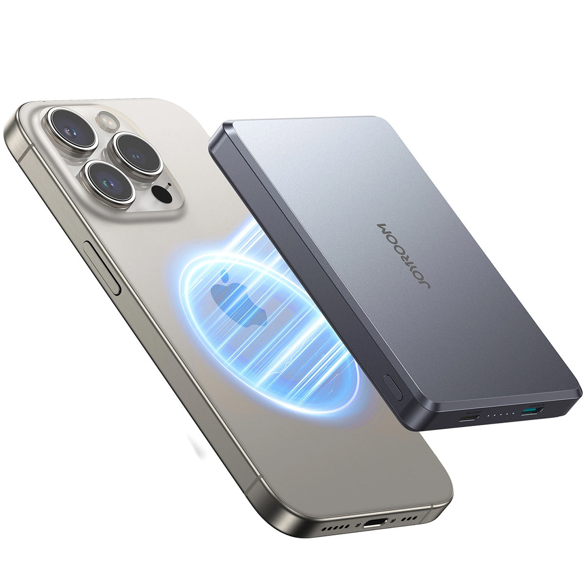 Ekstern trådløs batteri Joyroom JR-PBM08 Pro, 10000mAh, 20W, PD + FQI, 1 x QI - 1 x USB-C, Grå