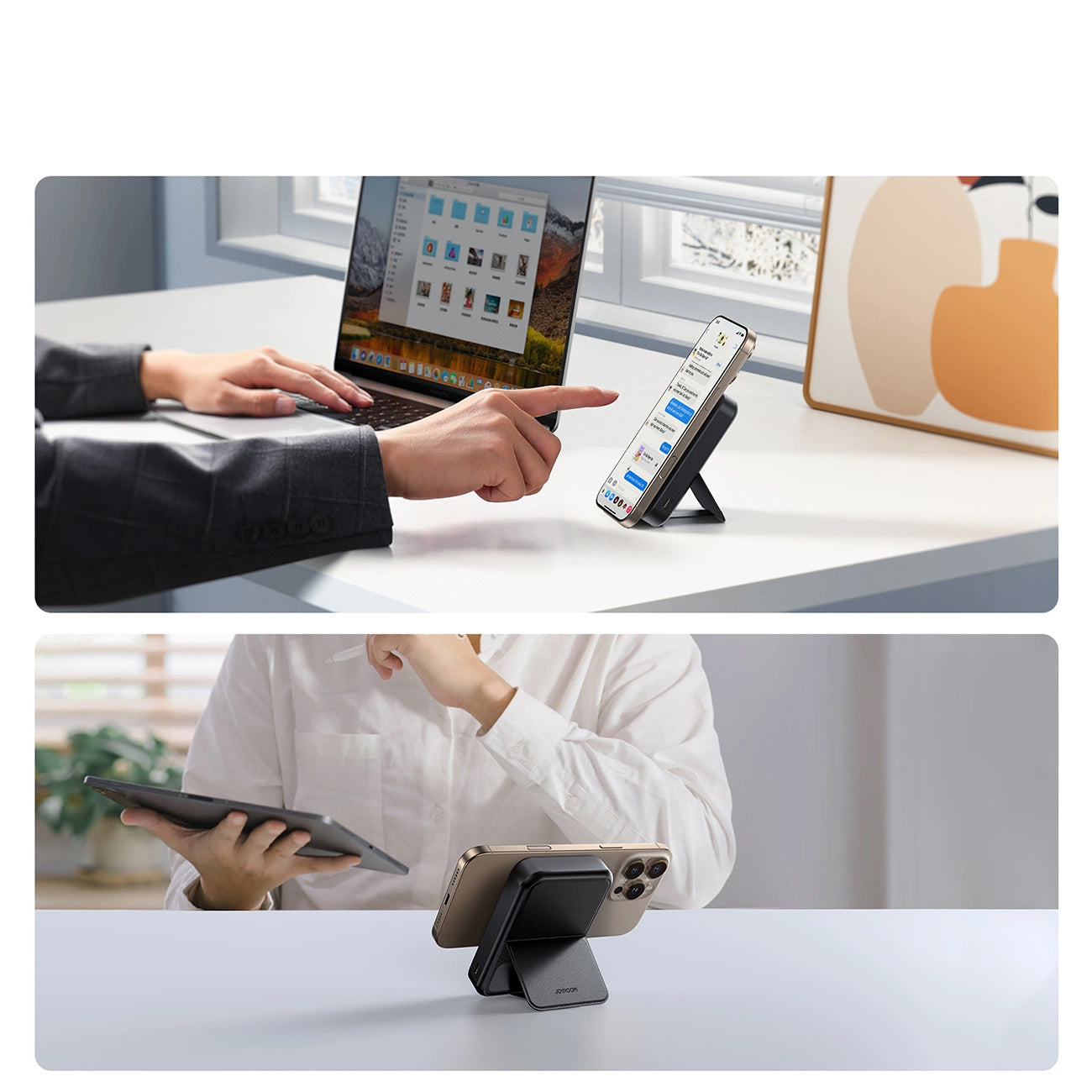 Ekstern trådløs batteri Joyroom JR-PBM11, 10000mAh, 22.5W, QC + PD + FQI, 1 x QI - 1 x USB-A - 1 x USB-C, Svart