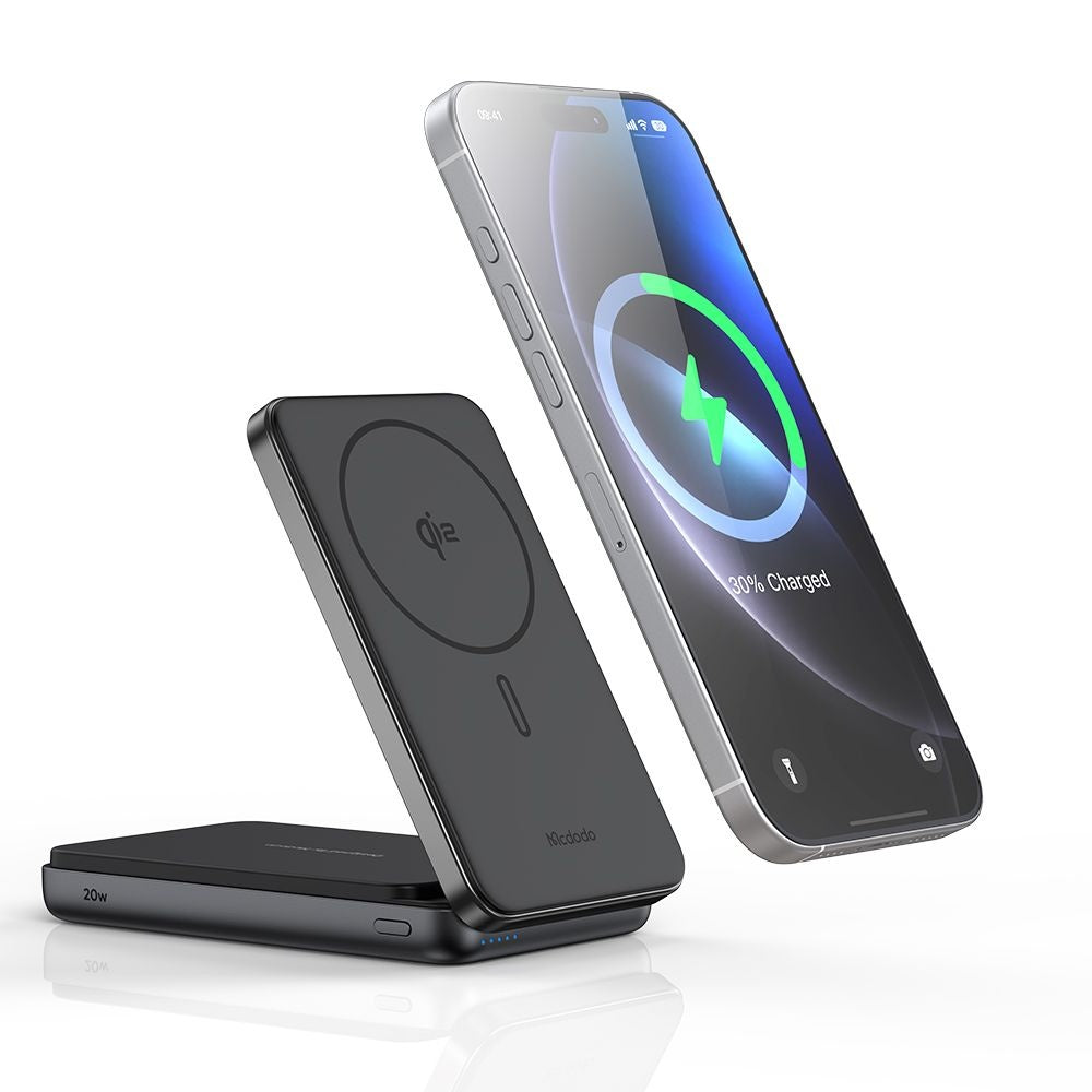 Trådløs Ekstern Batteri McDodo MC-6310 2in1, 10000mAh, 20W, PD + FQI, 1 x USB-C, Svart