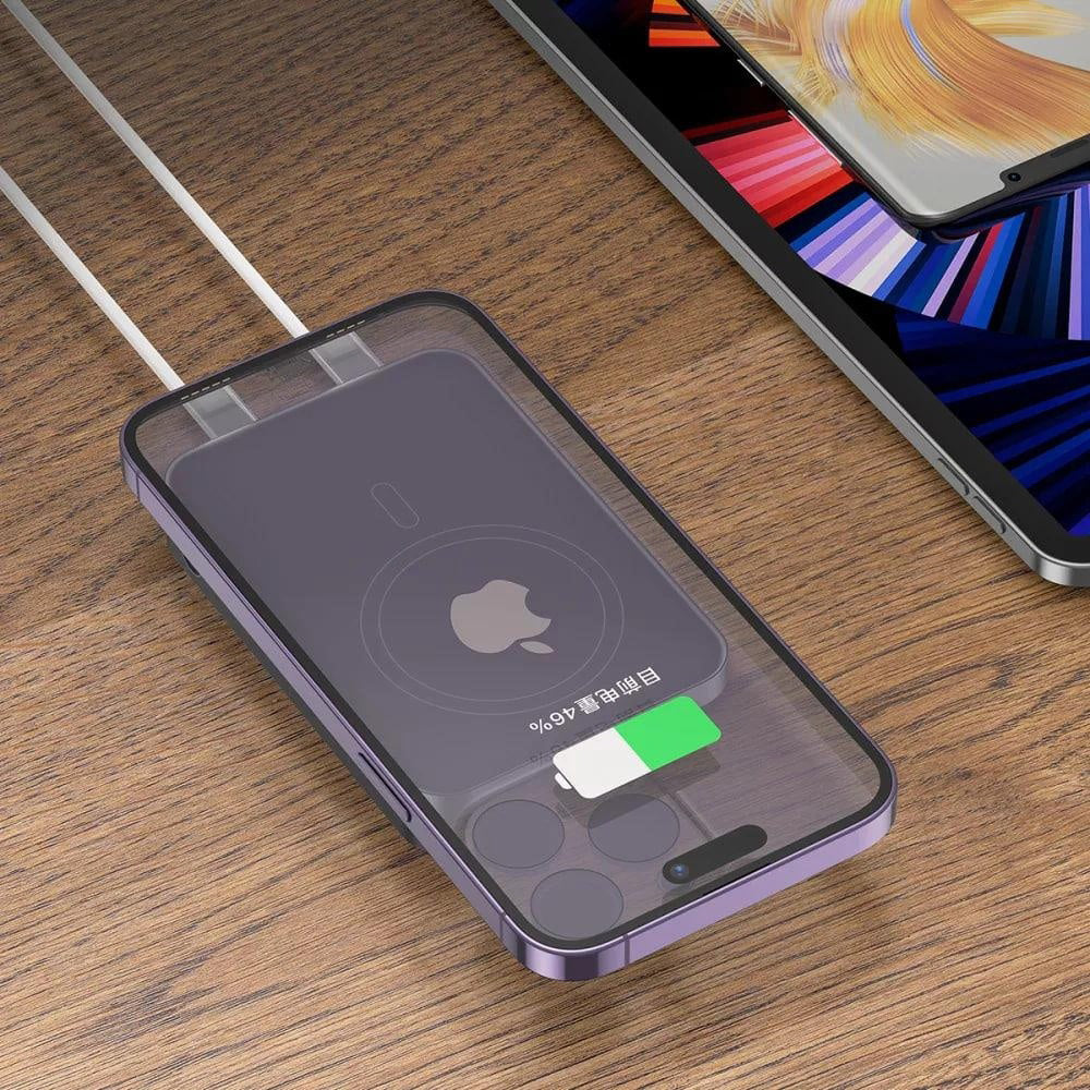 Trådløs Ekstern Batteri Proove Hoodman, 10000mAh, 20W, PD + FQI, 1 x QI - 1 x USB-C, Grå PBH120010003