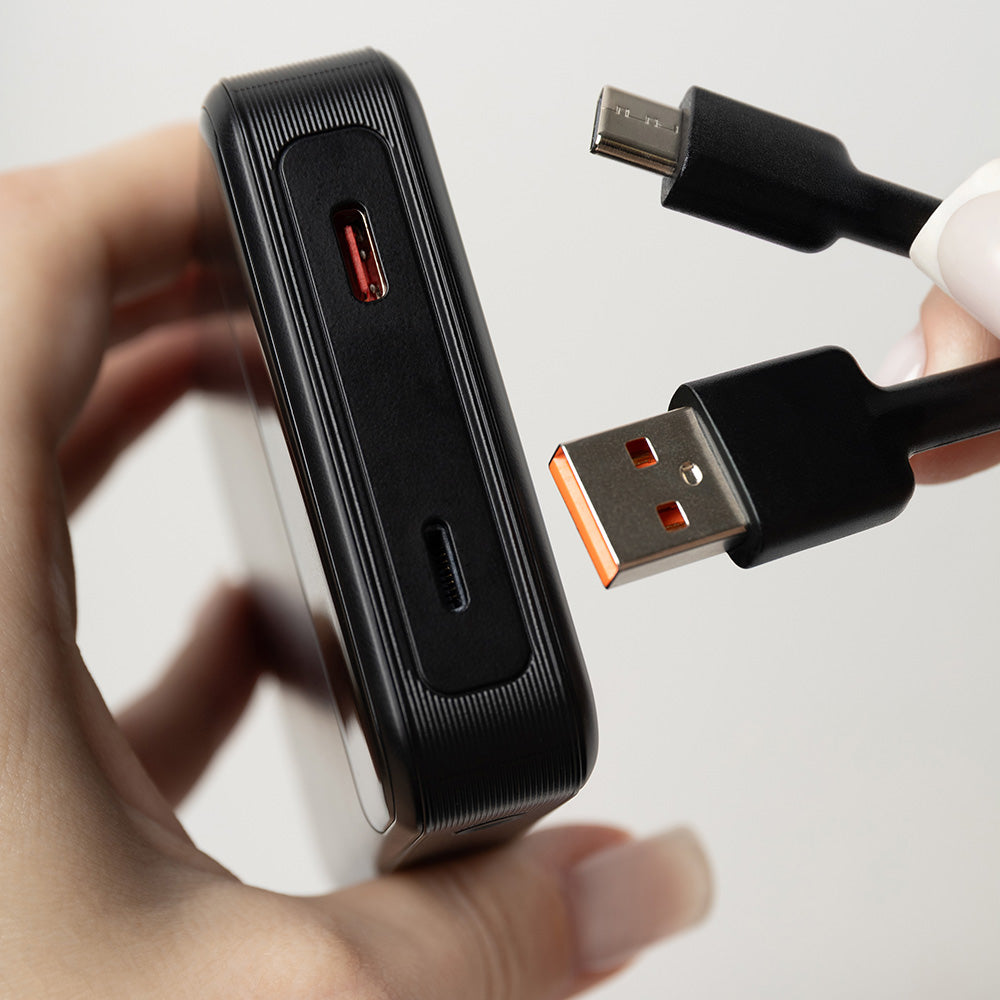 Trådløs Ekstern Batteri Proove Hoodman, 10000mAh, 20W, PD + FQI, 1 x QI - 1 x USB-C, Svart PBH120010001