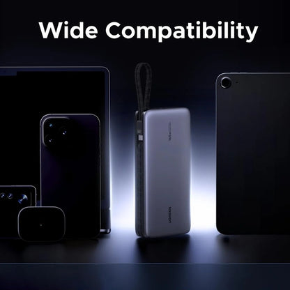 UGREEN PB726 Ekstern Batteri (55995B), 25000mAh, 165W, QC + PD, 1 x USB-A - 3 x USB-C, Grå
