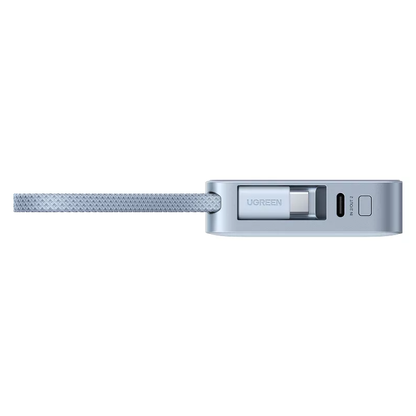 Trådløs ekstern batteri UGREEN MagFlow PB773 (65958), 10000mAh, 25W, PD + FQI, 1 x QI - 2 x USB-C, Blå