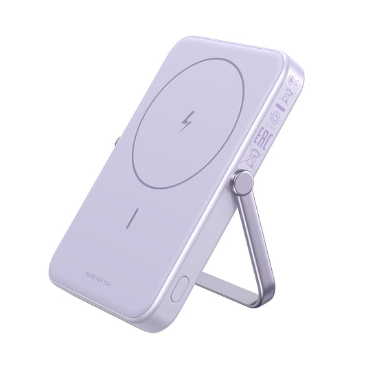 Ekstern trådløs batteri UGREEN PB571 Uno, 5000mAh, 20W, PD + FQI, 1 x QI - 1 x USB-C, Lilla