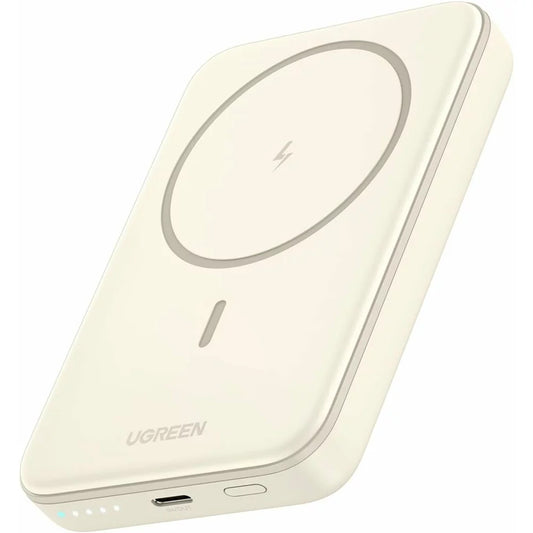 UGREEN PB561 Trådløst eksternt batteri, 10000 mAh, 20 W, PD + FQI, 1 x QI - 1 x USB-C, Beige