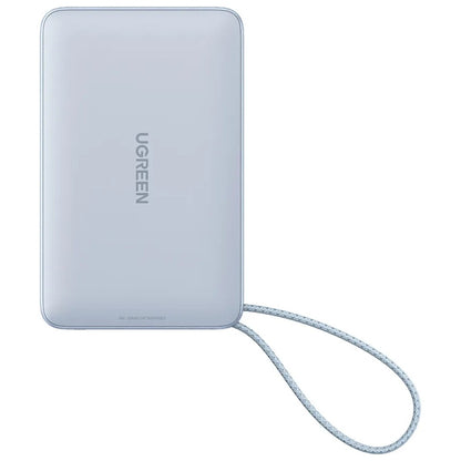 Trådløs Ekstern Batteri UGREEN MagFlow PB773 (65958B), 10000mAh, 25W, PD + FQI, 1 x QI - 2 x USB-C, Blå