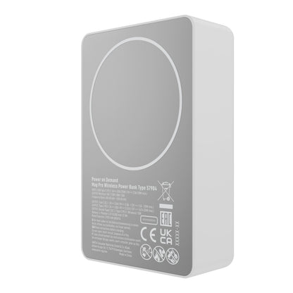 Ekstern trådløs batteri Varta Mag Pro, 10000mAh, 20W, 1 x QI - 2 x USB-C, Hvit