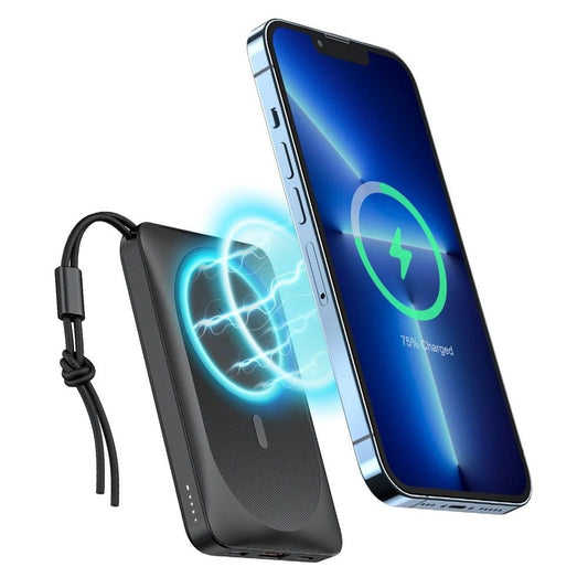 Ekstern trådløs batteri Veger VP1151 / W1151, 10000mAh, 22.5W, QC + PD + FQI, 1 x QI - 1 x USB-A - 1 x USB-C, Svart