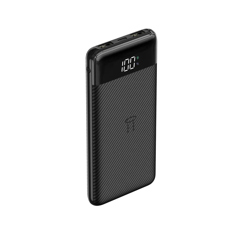 Ekstern batteri Veger L11, 10000mAh, 2 x USB-A, Svart