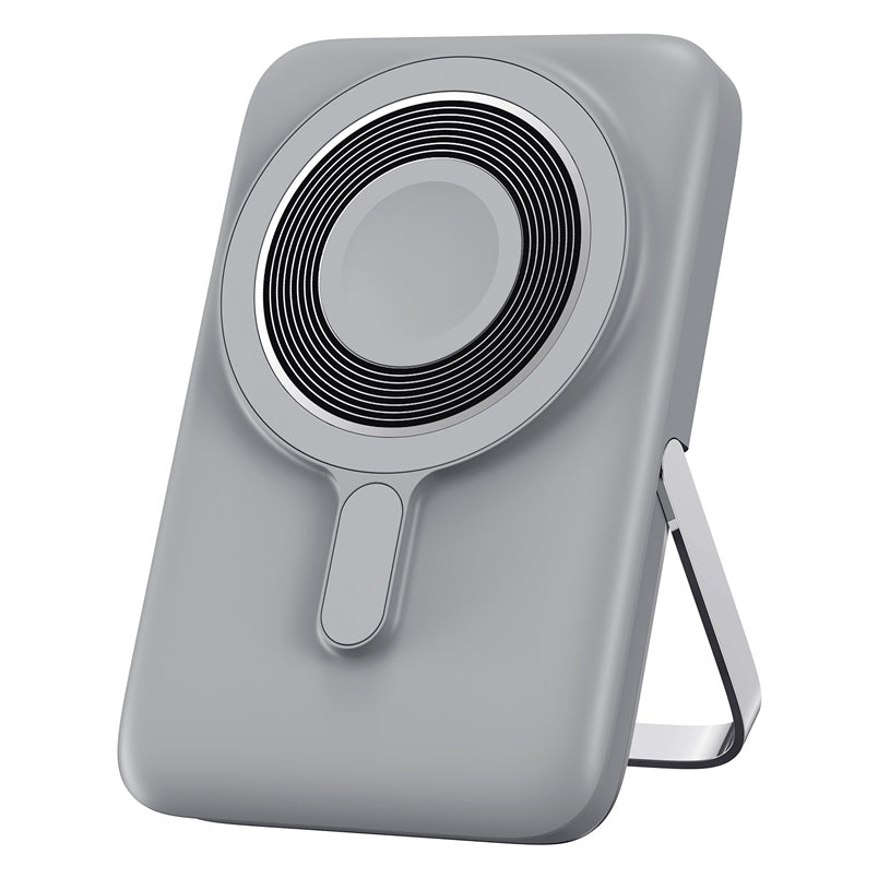 Ekstern trådløs batteri WiWu Wi-P018, 10000mAh, 20W, PD + FQI, 1 x QI - 1 x USB-C, Grå