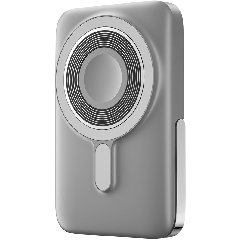 Ekstern trådløs batteri WiWu Wi-P018, 10000mAh, 20W, PD + FQI, 1 x QI - 1 x USB-C, Grå