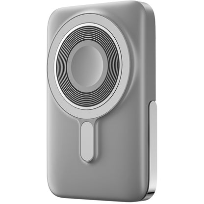 Ekstern trådløs batteri WiWu Wi-P018, 10000mAh, 20W, PD + FQI, 1 x QI - 1 x USB-C, Grå