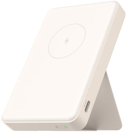 Trådløs ekstern batteri Xiaomi Mi Magnetic, 6000mAh, 15W, PD + FQI, 1 x QI - 1 x USB-C, Beige BHR9074GL