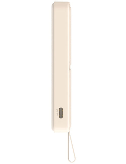Trådløs ekstern batteri Xiaomi Mi Magnetic, 6000mAh, 15W, PD + FQI, 1 x QI - 1 x USB-C, Beige BHR9074GL