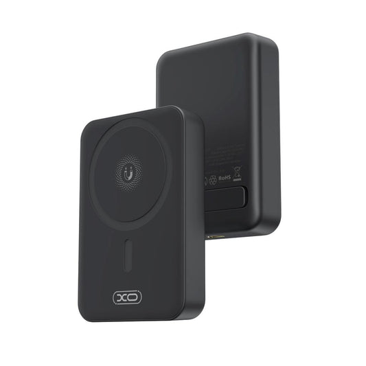 Trådløst Eksternt Batteri XO Design PR231, 10000mAh, 20W, PD + FQI, 1 x QI - 1 x USB-C, Svart