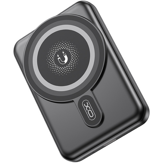 Trådløs Ekstern Batteri XO Design PR264, 10000mAh, 20W, PD + FQI, 1 x QI - 1 x USB-C, Svart, Reseglet
