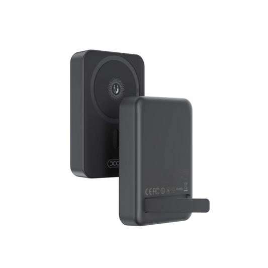 Trådløs Ekstern Batteri XO Design PR231, 10000mAh, 20W, PD + FQI, 1 x QI - 1 x USB-C, Svart, Reseglet