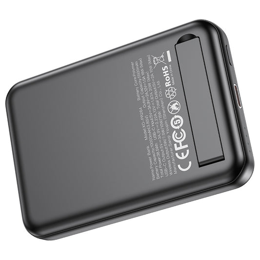 Ekstern trådløs batteri XO Design PR264, 10000mAh, 20W, PD + FQI, 1 x USB-C, Svart
