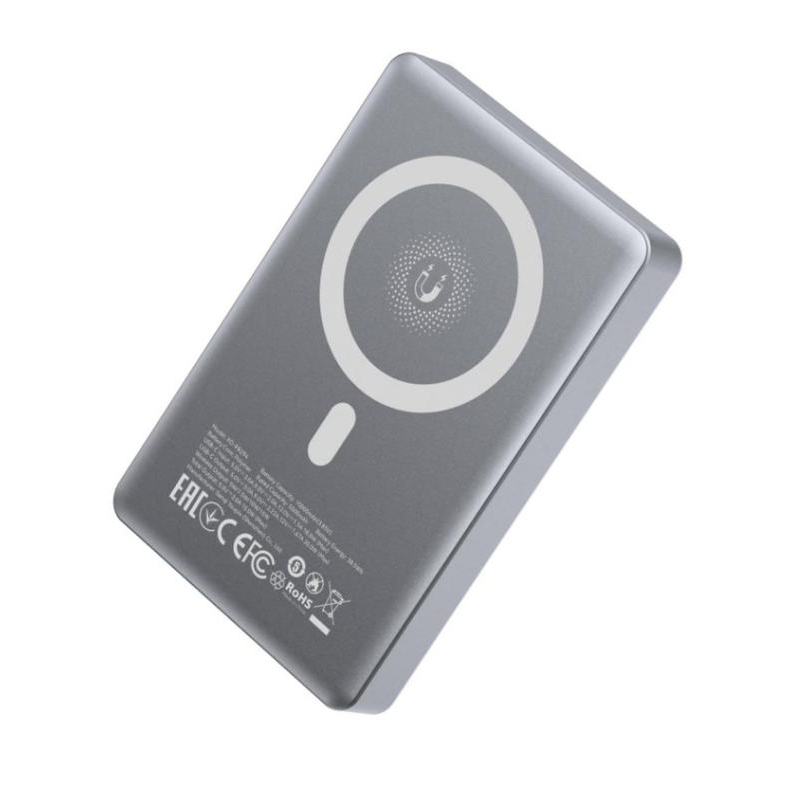 Trådløs ekstern batteri XO Design PR294, 10000mAh, 20W, PD + FQI, 1 x QI - 1 x USB-C, Grå