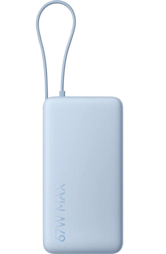 Xiaomi Ekstern Batteri, 20000mAh, 67W, QC + PD, 1 x USB-A - 2 x USB-C, Blå BHR08O8GL