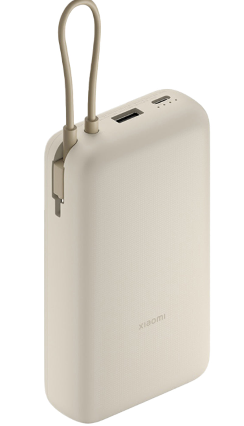 Ekstern batteri Xiaomi, 20000mAh, 33W, QC + PD, 1 x USB-A - 2 x USB-C, Beige BHR8851GL