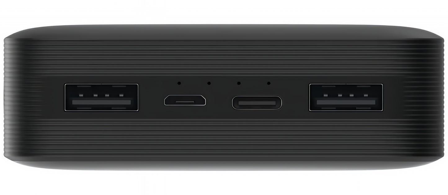 Xiaomi Ekstern Batteri, 20000mAh, 18W, QC, 2 x USB-A, Svart PB200LZM