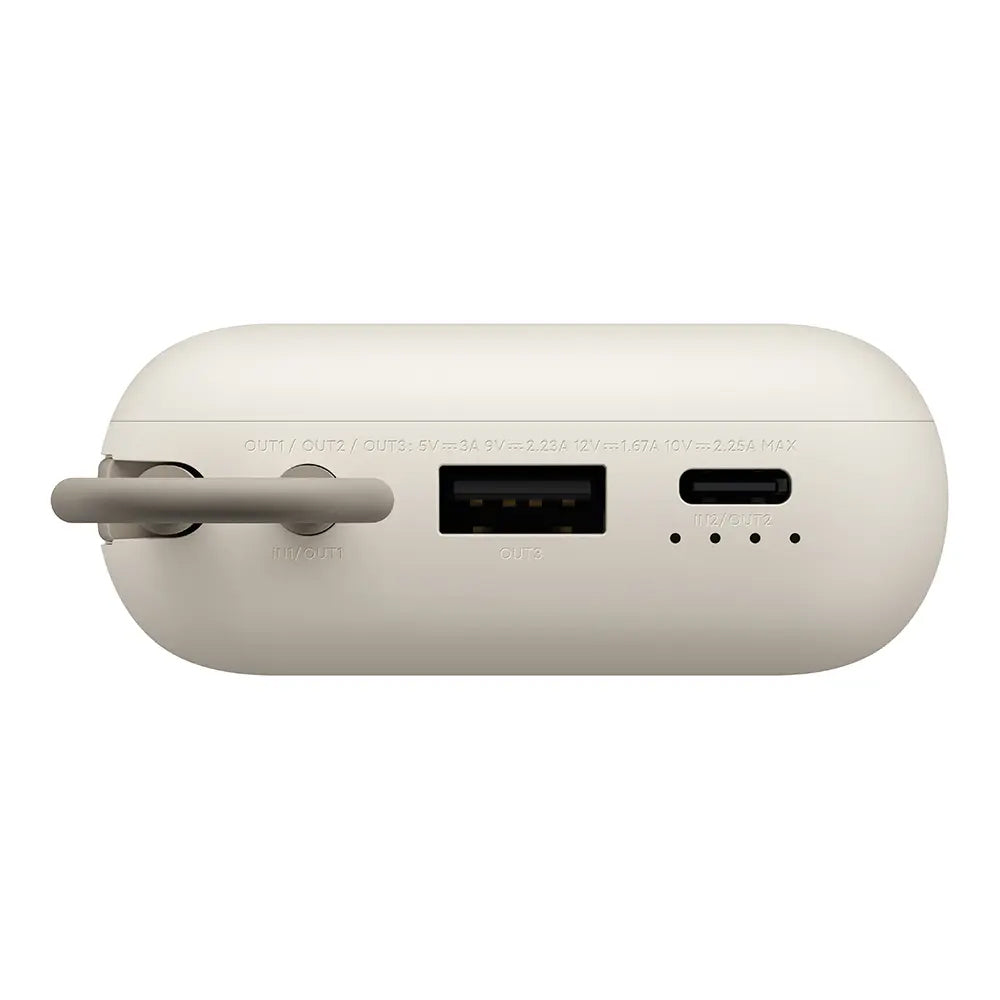 Xiaomi Pocket Edition Pro ekstern batteri, 10000mAh, 33W, QC + PD, 1 x USB-A - 1 x USB-C, Beige BHR9072GL