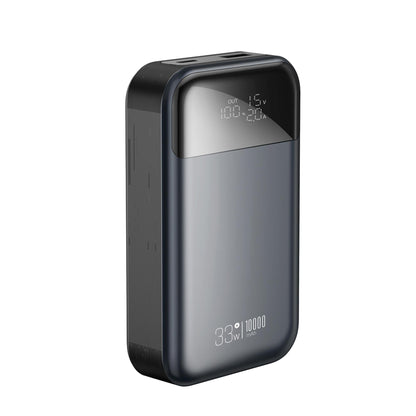 Ekstern Batteri XO Design PR232, 10000mAh, 33W, QC + PD, 1 x USB-A - 1 x USB-C, Svart