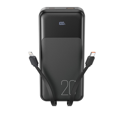 Ekstern Batteri XO Design PR249, 20000mAh, 22.5W, QC + PD, 1 x Lightning - 1 x USB-A - 2 x USB-C, Svart