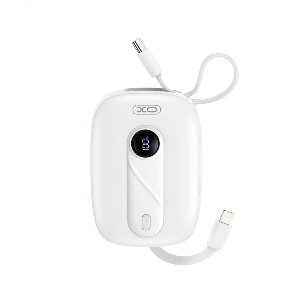 Ekstern batteri XO Design PR246, 10000mAh, 22.5W, PD, 1 x Lightning - 2 x USB-C, Hvit