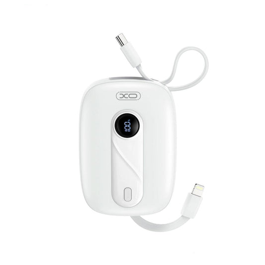Ekstern batteri XO Design PR246, 10000mAh, 22.5W, PD, 1 x Lightning - 2 x USB-C, Hvit