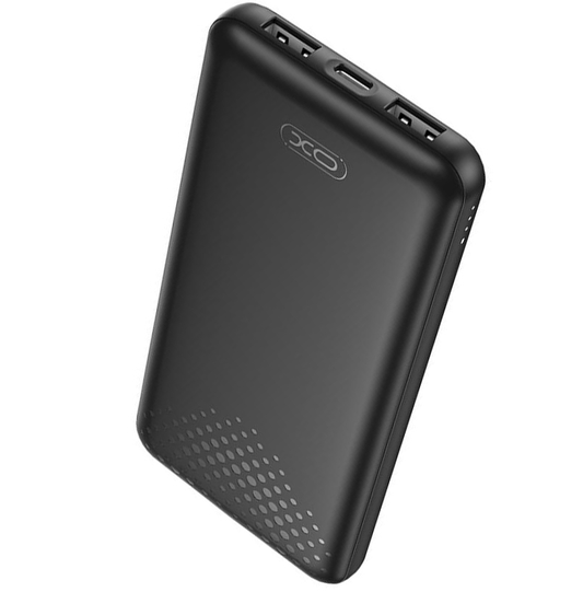 Ekstern Batteri XO Design PB312, 10000mAh, 10W, 2 x USB-A, Svart