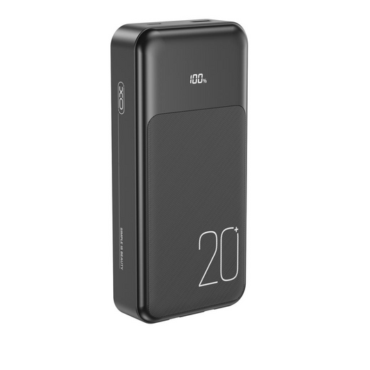 Ekstern Batteri XO Design PR249, 20000mAh, 22.5W, QC + PD, 1 x Lightning - 1 x USB-A - 2 x USB-C, Svart