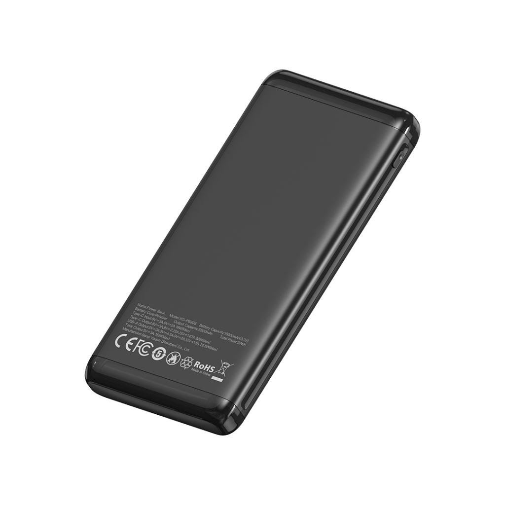Ekstern Batteri XO Design PB308, 10000mAh, 22,5W, QC + PD, 1 x USB-A - 1 x USB-C, Svart