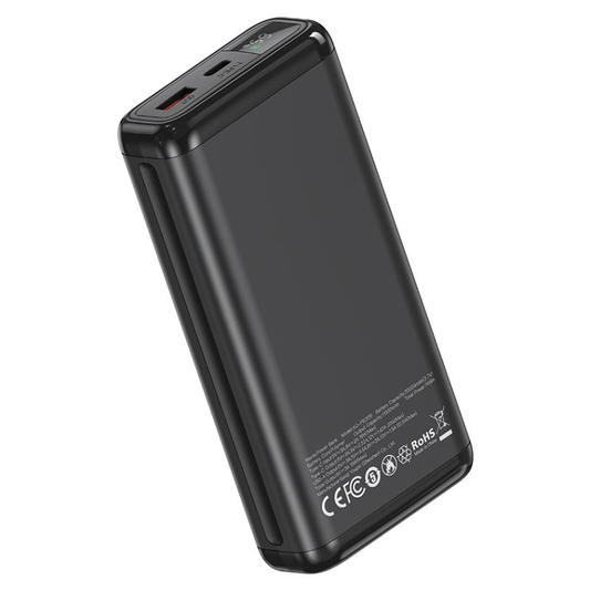 Ekstern batteri XO Design PB309, 20000mAh, 22.5W, QC + PD, 1 x USB-A - 1 x USB-C, Svart