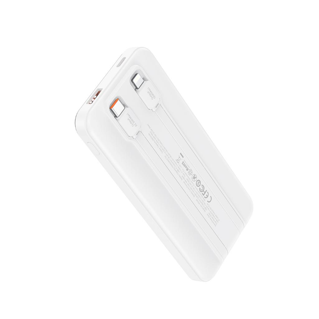 Ekstern Batteri XO Design PR248, 10000mAh, 22.5W, QC + PD, 1 x Lightning - 1 x USB-A - 2 x USB-C, Hvit