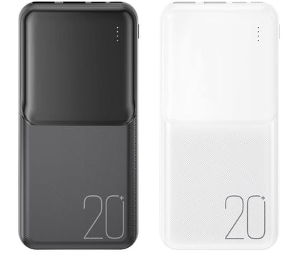 Ekstern Batteri XO Design PR252, 20000mAh, 10W, 2 x USB-A, Svart