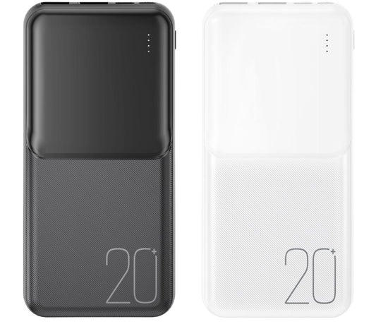 Ekstern Batteri XO Design PR252, 20000mAh, 10W, 2 x USB-A, Svart